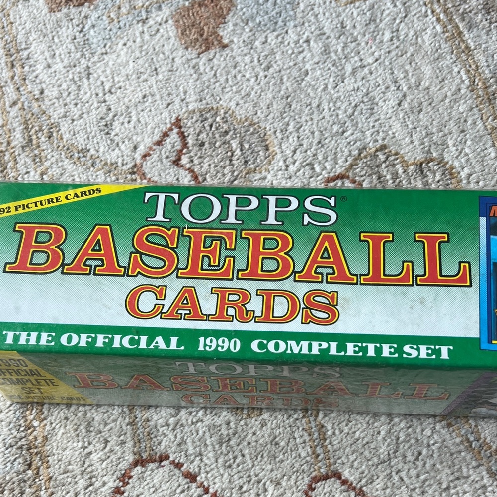 Topps Baseball Cards Box - Green and Yellow Design 1990